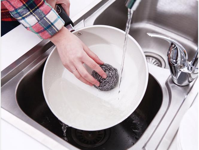 家居日用品批发 厨房清洗洗锅刷(2个装) 钢丝球清洁刷