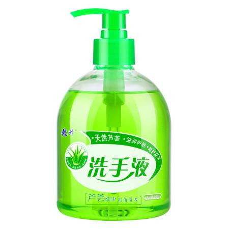 芦荟抑菌洗手液500g瓶清香型杀菌消毒家用儿童家庭装除菌保湿批发